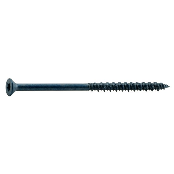 Torquemaster Masonry Screw, 3/16" Dia., Flat, 3 3/4 in L, Steel Blue Ruspert, 100 PK 52455